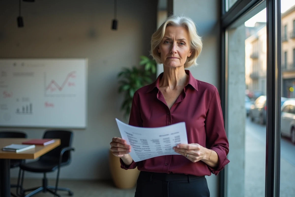 Femme analysant les erreurs financières liées à la gestion d'une SCI créée seule dans un espace de coworking
