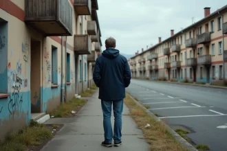 Homme d'âge moyen dans un quartier de Conflans Saint Honorine