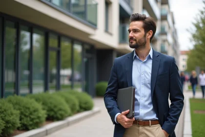 Jeune homme professionnel dans un blazer à Châtillon