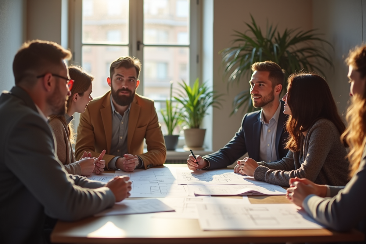 Réunion entre résidents et gestionnaire sur la rénovation
