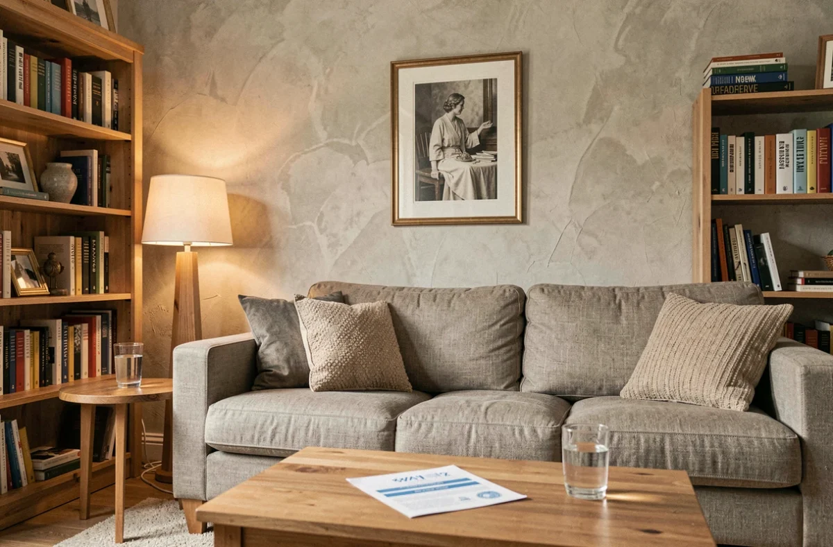 Intérieur d'un salon confortable représentant un logement couvert par une assurance multirisque habitation
